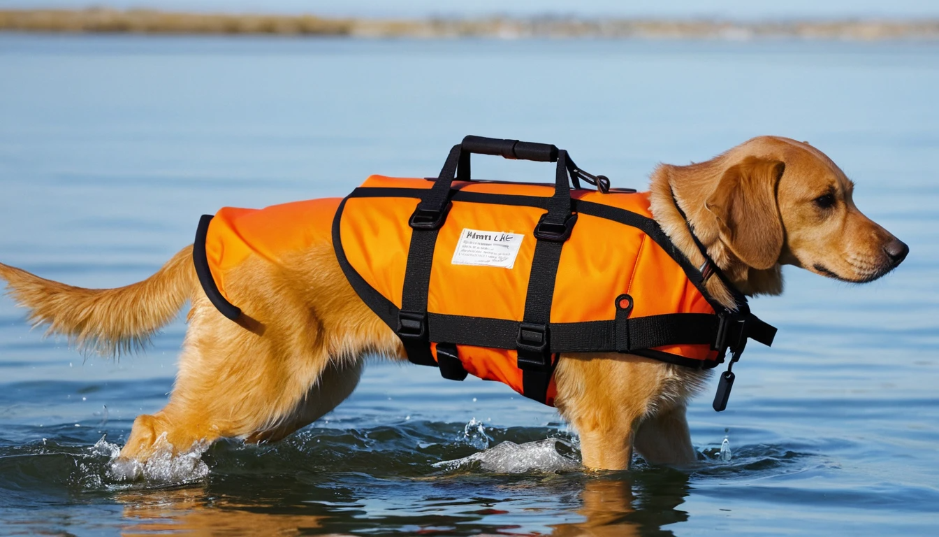 Human Life Jacket On Dog